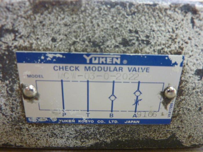 Used YUKEN Check Modular Valve MCW-03-0-2022 #64627