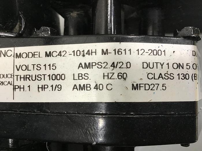 Used HUBBELL Motor MC42-1014H M-1611 12-2001 Used #134660