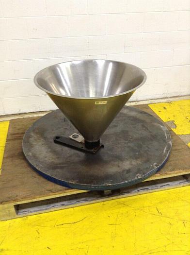 Used METAL FABRICATOR Stainless Steel Hopper w/ Shutoff HOPPER337 #71337