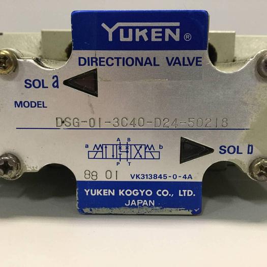 Used YUKEN Directional Valve DSG-01-3C40-D24-50218 #91589