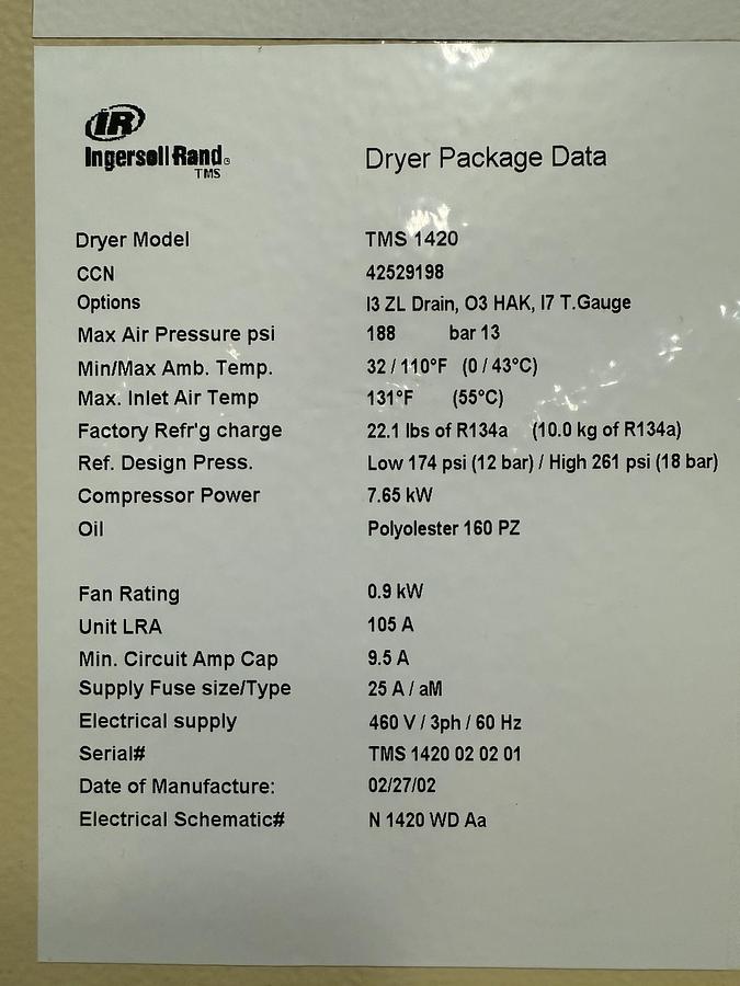 Used 2002 Ingersoll Rand TMS 1420