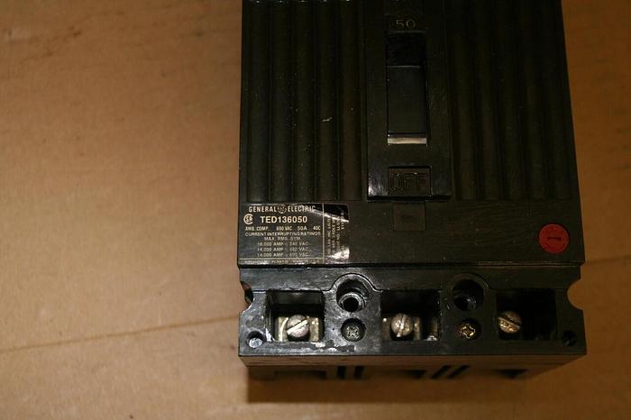 Used GE 50 Amp Circuit Breaker TED136050 #24802