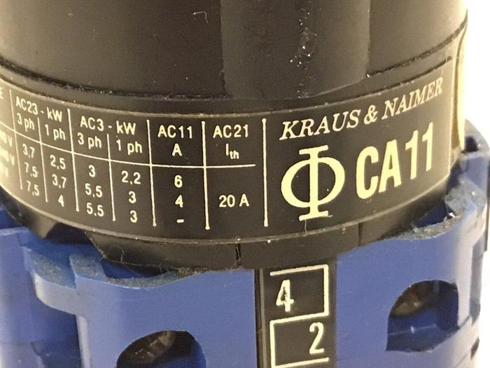 Used KRAUS & NAIMER Selector Switch CA11 AD4461 Used