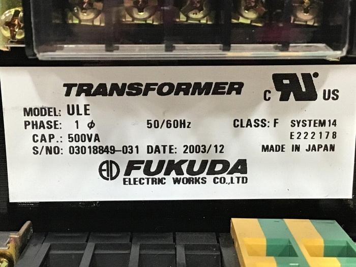 Used FUKUDA 0.5 kVA Transformer ULE #125195
