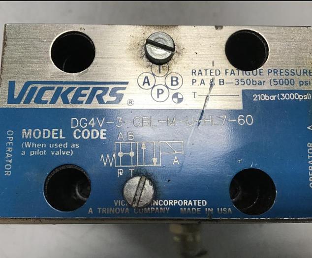 Used VICKERS Valve CG5060AFMUHL7110 #134281