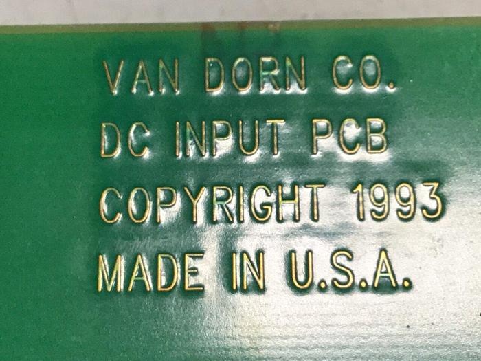 Used VAN DORN DC Input Board 330037 PC330-037 Used