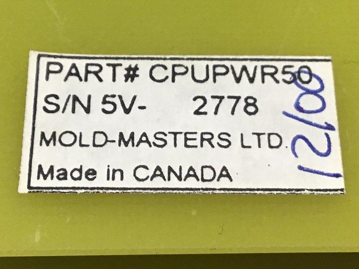 Used MOLD MASTER Power Supply CPUPWR50 #122320