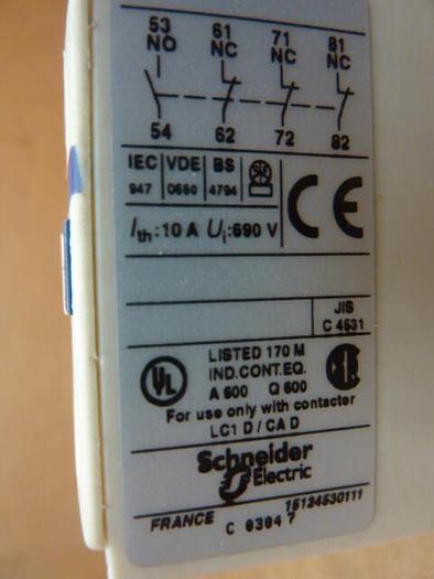Used TELEMECANIQUE Auxiliary Contact LA1DN13 #31792