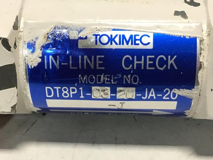 Used TOKIMEC Check Valve DT8P1-03-20-JA-20 #126630