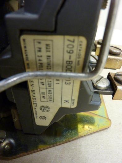 Used ALLEN BRADLEY Motor Starter Size 1 709-BOD103 SER K #30111