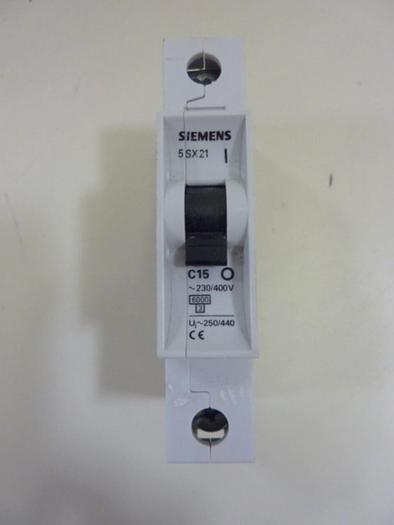 Used SIEMENS 15 Amp Circuit Breaker 5SX21-C15 #63774