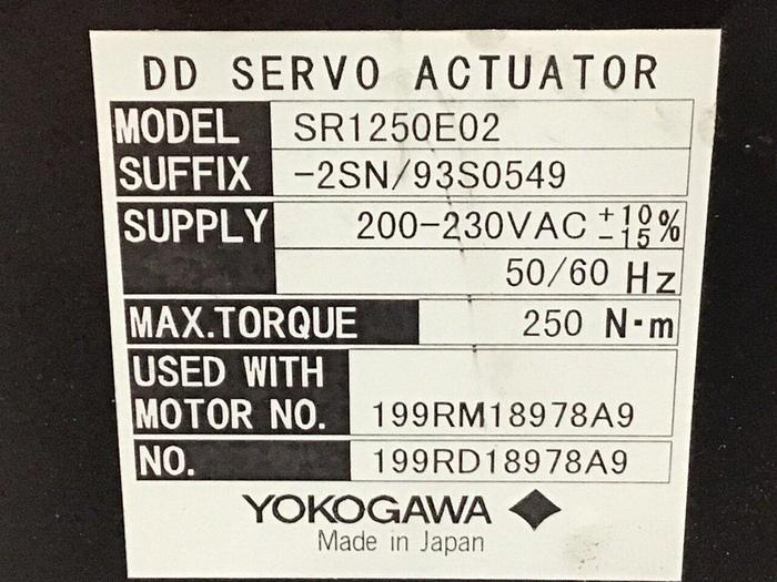 Used YOKOGAWA DD Servo Actuator Drive SR1250E02 Used