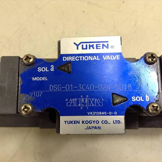 Used YUKEN Directional Valve DSG-01-3C40-D24-5018 #82377