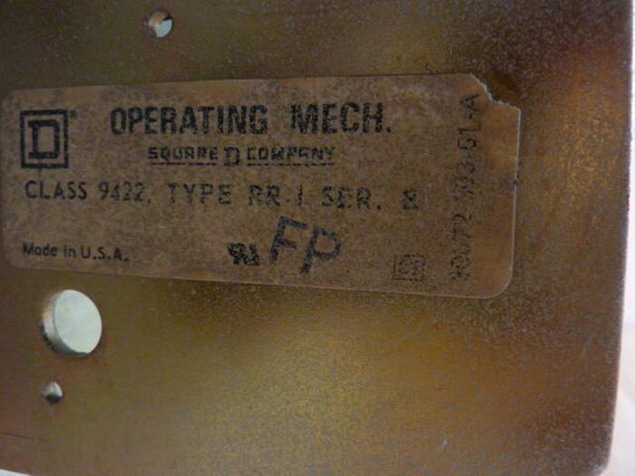 Used SQUARE D Breaker Operating Mechanism 9422-RR-1 Used