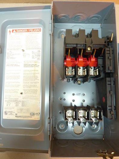 Used SQUARE D 30 Amp Safety Disconnect Switch H361 E1 Used