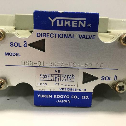 Used YUKEN Directional Valve DSG-01-3C55-D24-50170 #91594