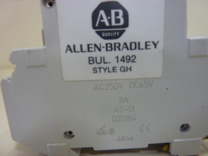 Used ALLEN BRADLEY 3 Amp Circuit Breaker 1492-GHD030 SER A #46860