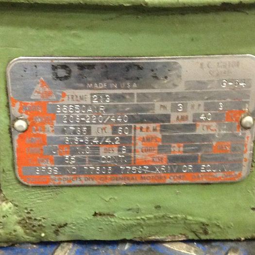Used DELCO 3 HP AC Motor B6650AIR #74923