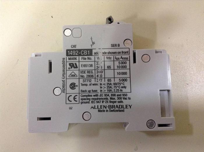 Used ALLEN BRADLEY 15 Amp Circuit Breaker 1492-CB1/G150 SER B #79614