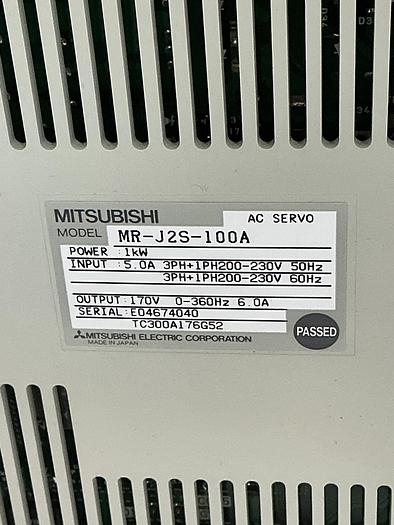 Used MITSUBISHI MR-J2S-100A