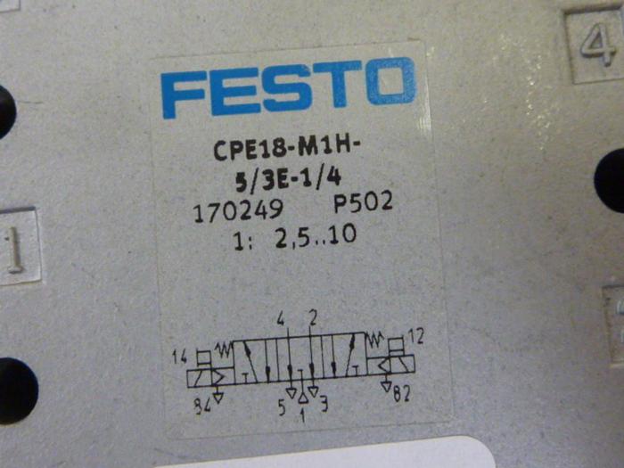 Used FESTO Solenoid Valve CPE18-M1H-5/3E-1/4 #59685