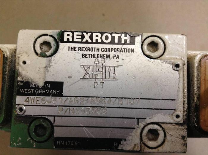 Used REXROTH Valve 4WE6J51AG24N9K4B10V #67805