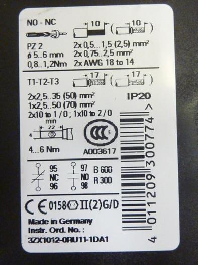 Used SIEMENS Overload Relay 3RU1 146-4KB0 #66594