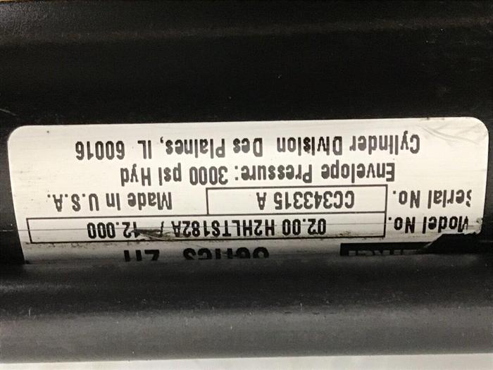 Used PARKER Injection Sled Cylinder 02.00 H2HLTS182A 12.000 USED