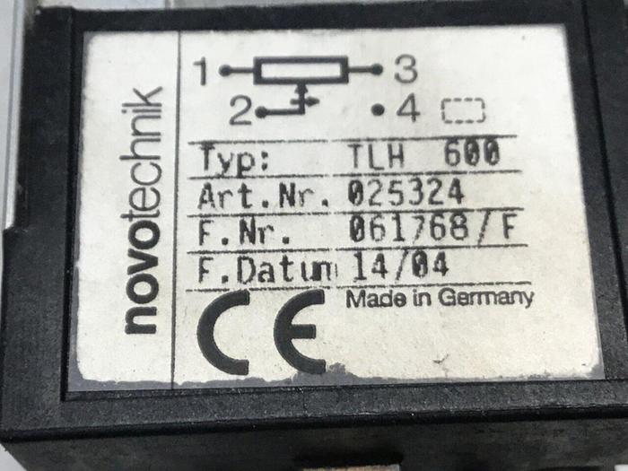Used NOVOTECHNIK Transducer TLH600 Used