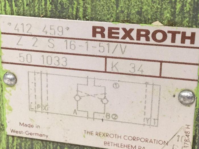 Used REXROTH Valve Z2S16151V #105690