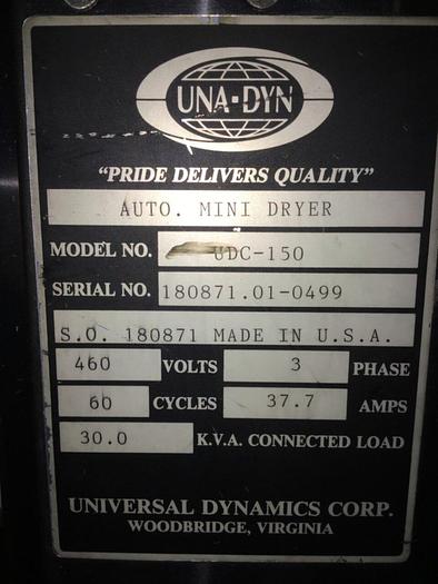 Used UNA-DYN Auto Mini Dryer UDC-150 300/300 Used