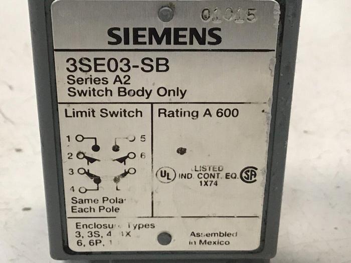 Used SIEMENS Limit Switch 3SE03-SB #121999