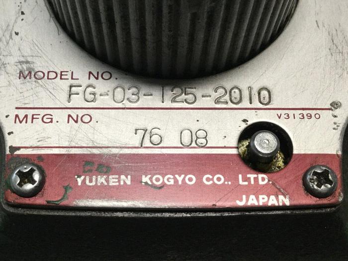Used YUKEN Flow Control Valve FG-03-125-2010 #102648