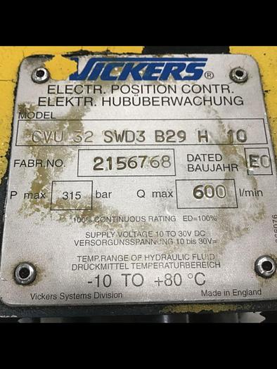 Used VICKERS Electro Position Control Valve CVU32SWD3B29H10 #142531
