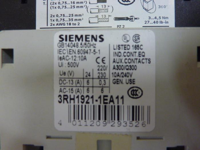Used SIEMENS Contactor 3RT1035-1BB40 #55464