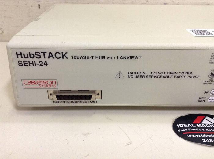 Used CABLETRON 10 Base-T Hub w/ Lanview SEHI-24 #75000