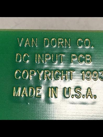 Used VAN DORN DC Input Board 330037 PC330-037 Used