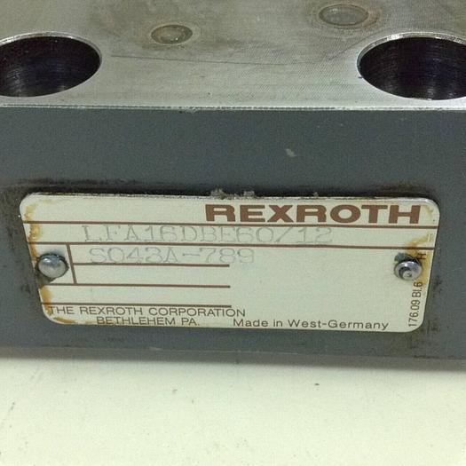 Used REXROTH Valve LFA16DBE60/12S043A-789 #84263
