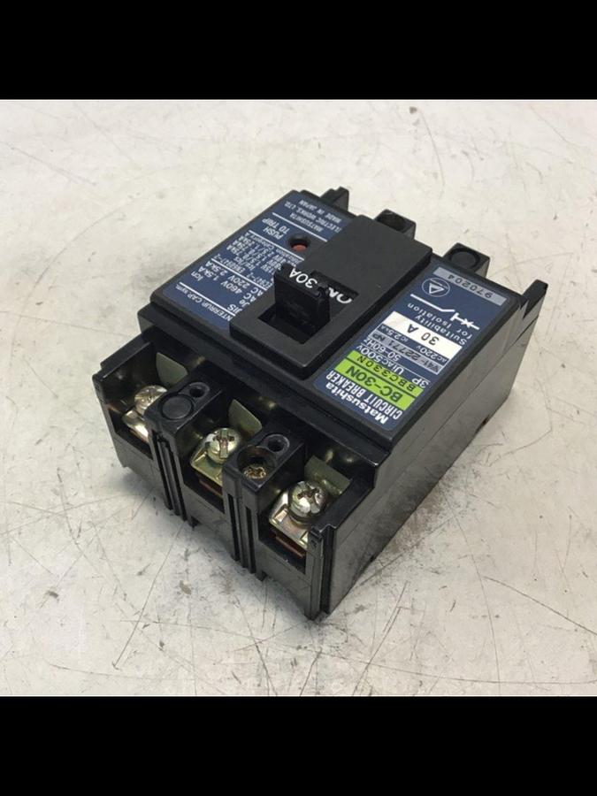 Used MATSUSHITA 30 Amp Breaker BC-30N-30-3P USED