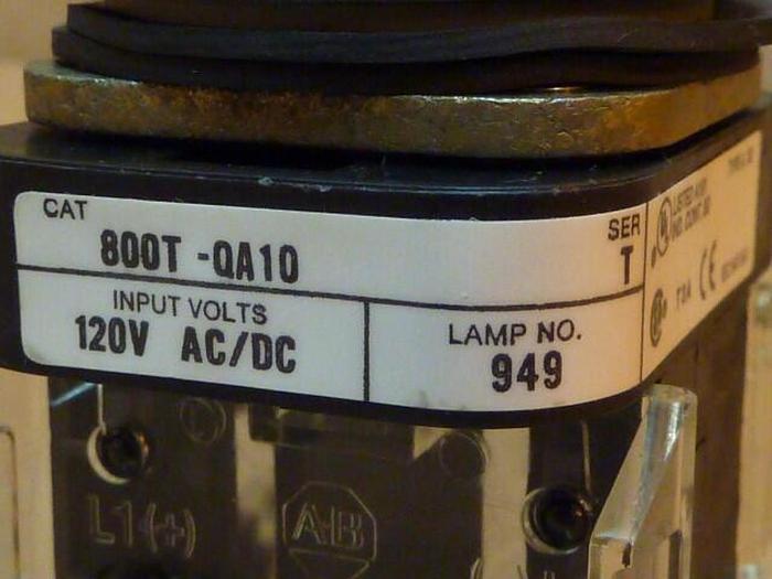 Used ALLEN BRADLEY Push Button 800T-QA10 WHITE #22075