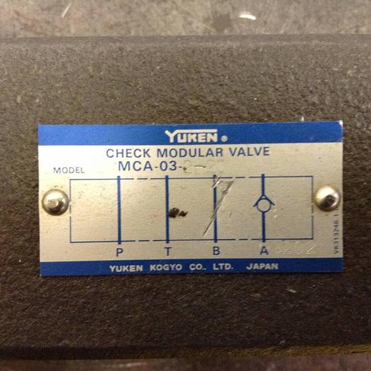 Used YUKEN Check Modular Valve MCA-03-2-20 #70643