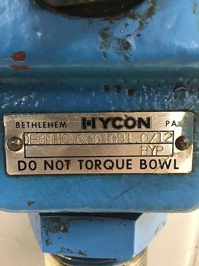 Used HYCON High Pressure Hydraulic Filter DFBNHC160G10B1.0/12 BYP #125033