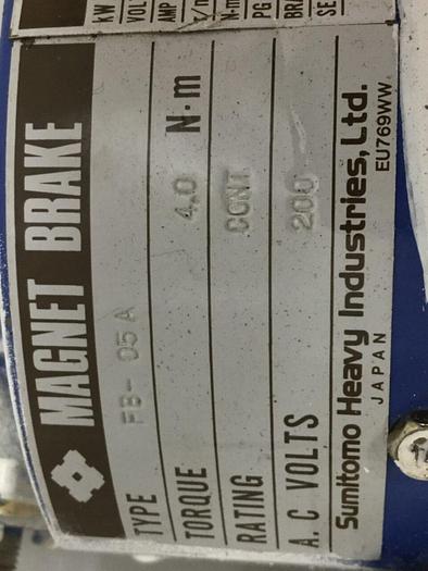 Used SUMITOMO AC Servo Motor w/ Cyclo Drive FS263MTCT16 #105052