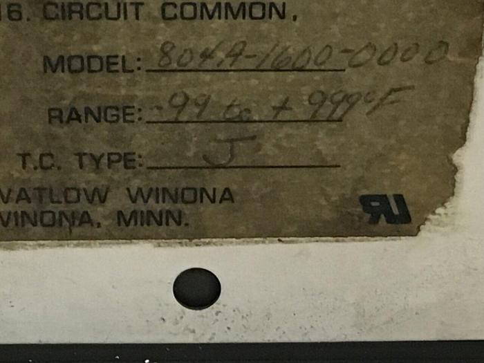 Used WATLOW Temperature Control 804A-1600-0000 Used