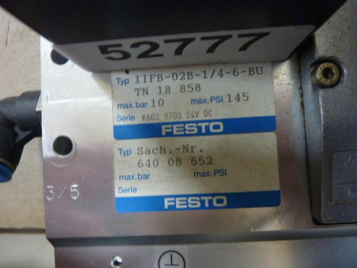 Used FESTO Control Block / Valve Terminal IFB8-02 #52777
