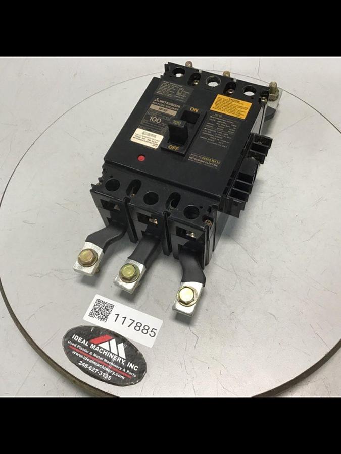 Used MITSUBISHI 100 Amp Circuit Breaker NF-SF3100 USED