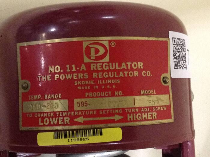 Used POWERS REGULATOR CO No. 11-A Regulator E5A #74811