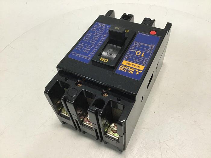Used MITSUBISHI 10 Amp Circuit Breaker NF30-SS-10 #112268