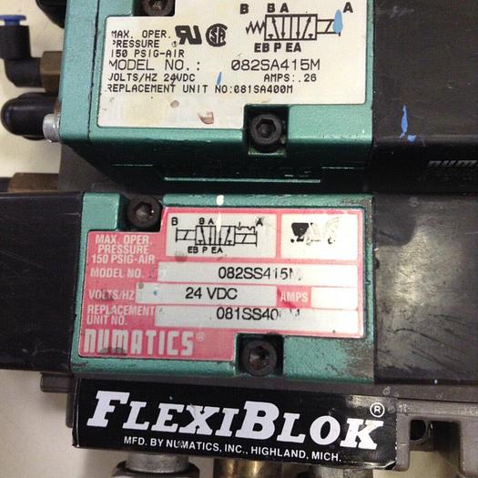 Used NUMATICS Control Block w/ Valves 082SA415M #80023