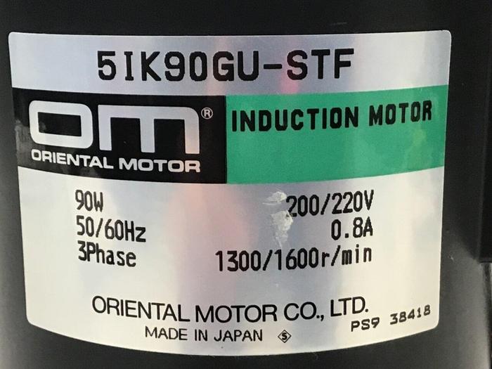 Used ORIENTAL MOTOR Induction Motor 5IK90GU-STF #119970